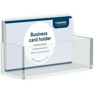 Europel, Porte-cartes, Porte-cartes de visite, 1 compartiment, transparent - Publicité Europel, Porte-cartes, Porte-cartes de visite, 1 compartiment, transparent - Publicité