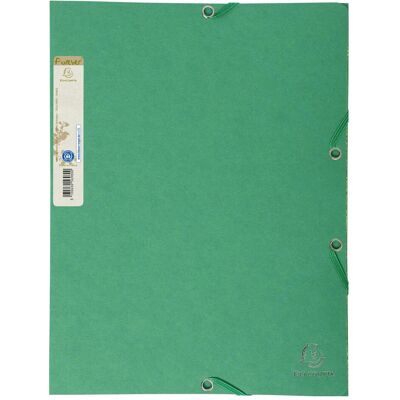 Exacompta, Porte-documents, Chemise 3 rabats à élastique carte recyclée 380g/m2 Forever - A4 - Vert foncé (A4, 1x) - Publicité Exacompta, Porte-documents, Chemise 3 rabats à élastique carte recyclée 380g/m2 Forever - A4 - Vert foncé (A4, 1x) - Publicité