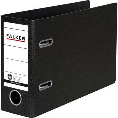 Falken, Classeur, Classeur 80mm DIN A5 horizontal Matériau : Carton dur noir (A5, De part et d'autre, 80 mm, 1 pcs) - Publicité Falken, Classeur, Classeur 80mm DIN A5 horizontal Matériau : Carton dur noir (A5, De part et d'autre, 80 mm, 1 pcs) - Publicité