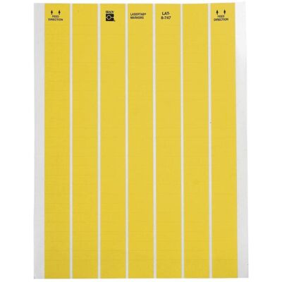 Brady, Étiquettes, LAT-8-747YL-10, polyester, jaune, 25.40 x 9.53 mm, adhésif permanent, US Letter, 7 pistes (10 - Publicité Brady, Étiquettes, LAT-8-747YL-10, polyester, jaune, 25.40 x 9.53 mm, adhésif permanent, US Letter, 7 pistes (10 - Publicité