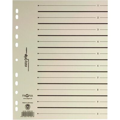 Pagna, Classeur : accessoires, Intercalaire Easy Rip DIN A4 carton kraft recyclé chamois noir 100 pcs/paquet - Publicité Pagna, Classeur : accessoires, Intercalaire Easy Rip DIN A4 carton kraft recyclé chamois noir 100 pcs/paquet - Publicité