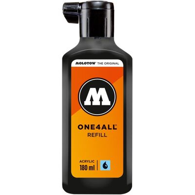 Molotow, Cartouche de rechange + encrier, Recharge d'encre One4All pour marqueurs permanents 180ml noir de sécurité (Noir, 180 ml) - Publicité Molotow, Cartouche de rechange + encrier, Recharge d'encre One4All pour marqueurs permanents 180ml noir de sécurité (Noir, 180 ml) - Publicité