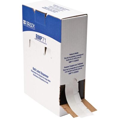 Brady, Rouleau d’étiquettes, BM-31-427, Vinyle, auto-laminant, blanc/transparent, mat, 25.40 x 12.70(38.10) mm, pour Ka (46.02 mm) - Publicité Brady, Rouleau d’étiquettes, BM-31-427, Vinyle, auto-laminant, blanc/transparent, mat, 25.40 x 12.70(38.10) mm, pour Ka (46.02 mm) - Publicité