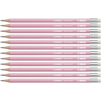 Crayon Graphite STABILO Swano Pastel HB - Publicité Crayon Graphite STABILO Swano Pastel HB - Publicité
