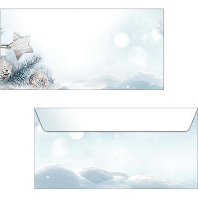 Sigel, Enveloppes, Couvert Snow Star Christmas, 25 pièces (dl, 25x) - Publicité Sigel, Enveloppes, Couvert Snow Star Christmas, 25 pièces (dl, 25x) - Publicité
