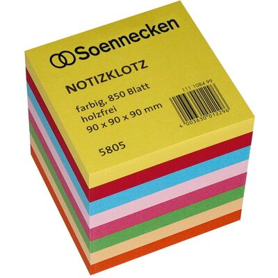 Soennecken Modèle 9x9x9cm Bloc-notes Coloré - Bloc-notes - Publicité Soennecken Modèle 9x9x9cm Bloc-notes Coloré - Bloc-notes - Publicité