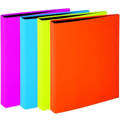 Pagna, Classeur, Classeur à anneaux A4 Trend - A4 - Carton - Bleu - Orange - Rose - Violet - Jaune - 260 mm - 35 mm (A4, 35 mm, 1 pcs) - Publicité Pagna, Classeur, Classeur à anneaux A4 Trend - A4 - Carton - Bleu - Orange - Rose - Violet - Jaune - 260 mm - 35 mm (A4, 35 mm, 1 pcs) - Publicité