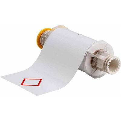 Brady, Rouleau d’étiquettes, B85-155x210-7569-CLP1, Vinyle, blanc, brillant, 154.90 x 210.82 mm, mise en page L1 (1 losange (158.75 mm) - Publicité Brady, Rouleau d’étiquettes, B85-155x210-7569-CLP1, Vinyle, blanc, brillant, 154.90 x 210.82 mm, mise en page L1 (1 losange (158.75 mm) - Publicité