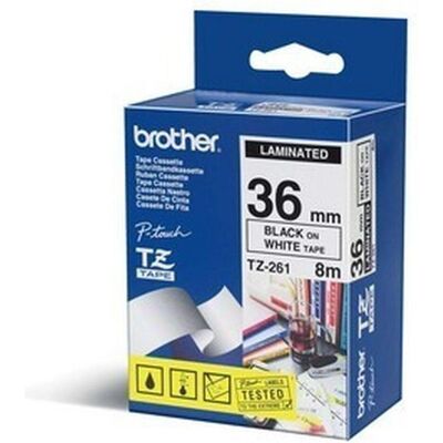 Brother Ruban d'étiquetage, Tze-261 (3.60 cm, Blanc, Noir) - Publicité Brother Ruban d'étiquetage, Tze-261 (3.60 cm, Blanc, Noir) - Publicité