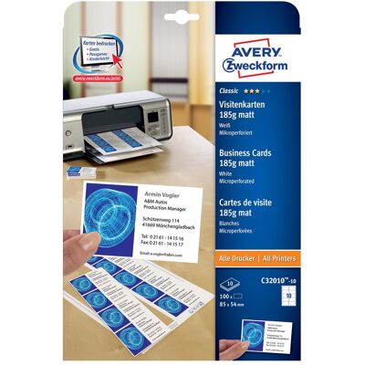 Avery Papier, Classique (A4, 185 g/m²) - Publicité Avery Papier, Classique (A4, 185 g/m²) - Publicité