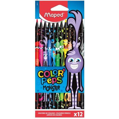 Maped, Écriture + dessin, Monstre noir (24x) - Publicité Maped, Écriture + dessin, Monstre noir (24x) - Publicité