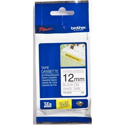 Brother Ruban d'étiquetage, TZe-S231 (1.20 cm, Blanc, Noir) - Publicité Brother Ruban d'étiquetage, TZe-S231 (1.20 cm, Blanc, Noir) - Publicité