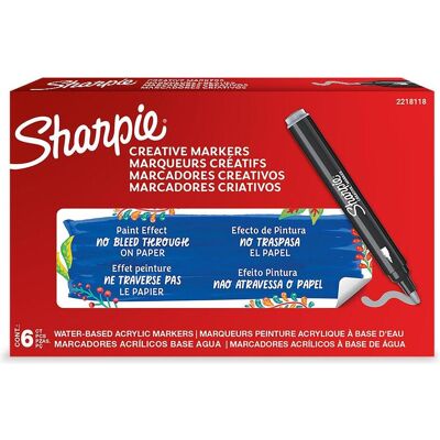 Sharpie, Marqueur, Kreativmarker Rundspitze Acryl kühlgrau (1x) - Publicité Sharpie, Marqueur, Kreativmarker Rundspitze Acryl kühlgrau (1x) - Publicité