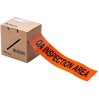 Brady, Étiquettes, TS-101.60-514-EN-QA INSP-OR-RL, ToughStripe, bandes de marquage au sol, polyester, noir sur orange - Publicité Brady, Étiquettes, TS-101.60-514-EN-QA INSP-OR-RL, ToughStripe, bandes de marquage au sol, polyester, noir sur orange - Publicité