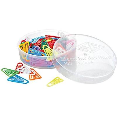 Wedo, Attaches, Trombones 25mm fbg assortis (100x) - Publicité Wedo, Attaches, Trombones 25mm fbg assortis (100x) - Publicité