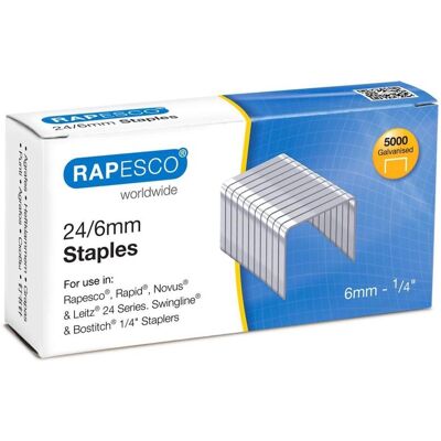 Rapesco Attaches, Agrafes de 24/6 mm (5000x) - Publicité Rapesco Attaches, Agrafes de 24/6 mm (5000x) - Publicité