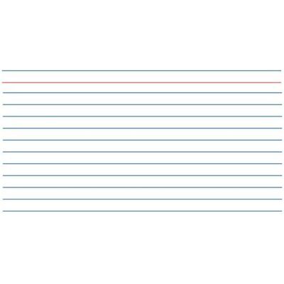Kangaro, Fiche, Fiches, 200 x 150 mm, lignées, blanches en carton, 190 g/qm, en-tête rouge, réglure bleue/grise (100x, 190 g/m²) - Publicité Kangaro, Fiche, Fiches, 200 x 150 mm, lignées, blanches en carton, 190 g/qm, en-tête rouge, réglure bleue/grise (100x, 190 g/m²) - Publicité