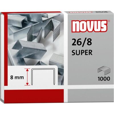 Novus, Attaches, Staples 26/8 Super (1000x) - Publicité Novus, Attaches, Staples 26/8 Super (1000x) - Publicité