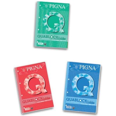 Pigna, Cahier + bloc-notes, Lot de 5 Quablocks A4 collés (A4) - Publicité Pigna, Cahier + bloc-notes, Lot de 5 Quablocks A4 collés (A4) - Publicité