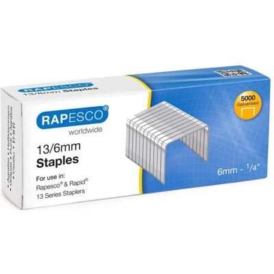 Rapesco Attaches, Agrafes type 13 (5000x) - Publicité Rapesco Attaches, Agrafes type 13 (5000x) - Publicité