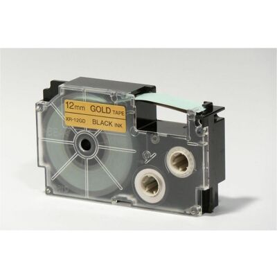 Casio Ruban d'étiquetage, Bande d'écriture, autocollante, diverses largeurs et couleurs (1.20 cm, Noir, Or) - Publicité Casio Ruban d'étiquetage, Bande d'écriture, autocollante, diverses largeurs et couleurs (1.20 cm, Noir, Or) - Publicité