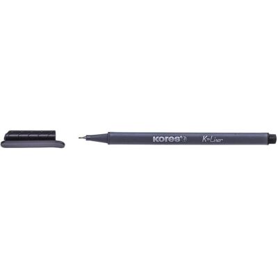 Kores, Stylo, Fineliner "K-Liner", épaisseur de trait : 0,4 mm, noir (12x) - Publicité Kores, Stylo, Fineliner "K-Liner", épaisseur de trait : 0,4 mm, noir (12x) - Publicité