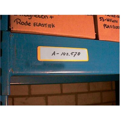 Brady, Étiquettes, Petites pochettes avec aimant. Jaune, 30 x 100mm (paquet de 20) - Publicité Brady, Étiquettes, Petites pochettes avec aimant. Jaune, 30 x 100mm (paquet de 20) - Publicité