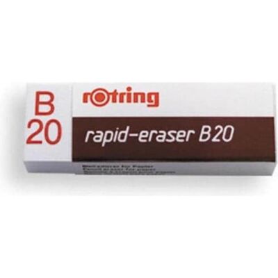 Rotring, Gomme + correcteur, Gomme B20 - Publicité Rotring, Gomme + correcteur, Gomme B20 - Publicité