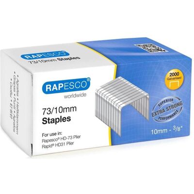 Rapesco Attaches, 1260 73/10mm Agrafes galvanisées, 2.000 pièces (2000x) - Publicité Rapesco Attaches, 1260 73/10mm Agrafes galvanisées, 2.000 pièces (2000x) - Publicité