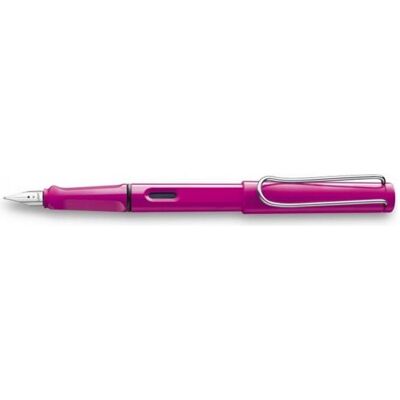 Lamy, Stylo, Stylo plume Safari rose LH gaucher (1x) - Publicité Lamy, Stylo, Stylo plume Safari rose LH gaucher (1x) - Publicité