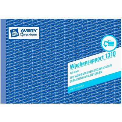 Avery Bulletin de versement, Rapport hebdomadaire (100x) - Publicité Avery Bulletin de versement, Rapport hebdomadaire (100x) - Publicité