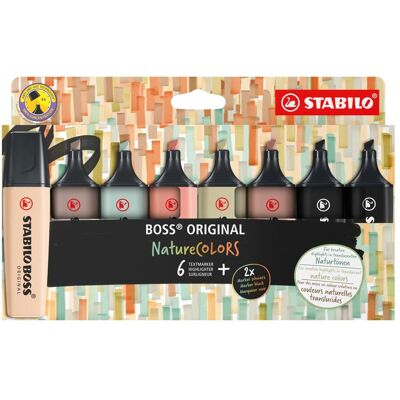 Set de Marqueurs STABILO NatureColors - 6 Couleurs - Publicité Set de Marqueurs STABILO NatureColors - 6 Couleurs - Publicité