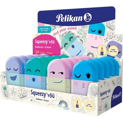 Pelikan Gomme + correcteur, Gomme Squeezy You en - Publicité Pelikan Gomme + correcteur, Gomme Squeezy You en - Publicité