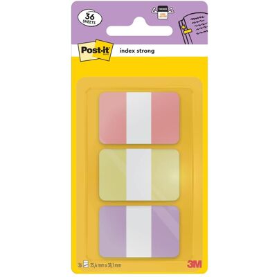 Post-it, Notes adhésives, Index Strong Standard (38.10 x 25.40 mm) - Publicité Post-it, Notes adhésives, Index Strong Standard (38.10 x 25.40 mm) - Publicité