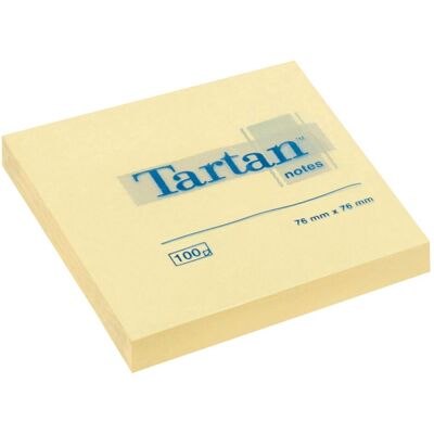 Post-it, Notes adhésives, Bloc autocollant tartan, 76 x 76 mm, 12 x 100 feuilles, jaune (76 x 76 mm) - Publicité Post-it, Notes adhésives, Bloc autocollant tartan, 76 x 76 mm, 12 x 100 feuilles, jaune (76 x 76 mm) - Publicité