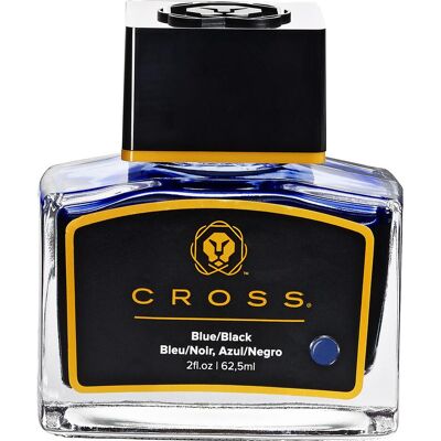 Cross, Cartouche de rechange + encrier, Verre à encre bleu-noir (Bleu, 62.50 ml) - Publicité Cross, Cartouche de rechange + encrier, Verre à encre bleu-noir (Bleu, 62.50 ml) - Publicité