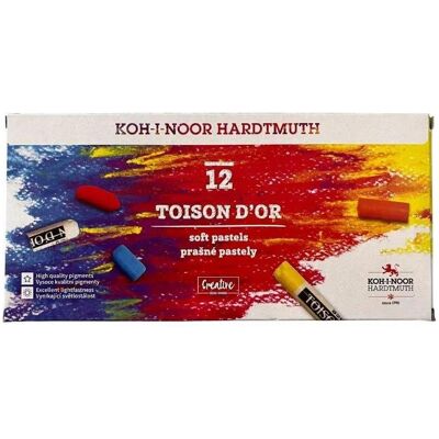 Koh-i-Noor, Écriture + dessin, Pastell Toison D'or Buntstifte 12 Farben (12x) - Publicité Koh-i-Noor, Écriture + dessin, Pastell Toison D'or Buntstifte 12 Farben (12x) - Publicité