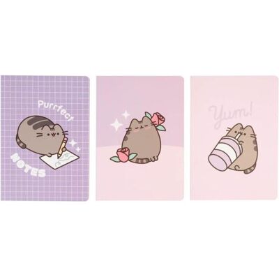 Cahier + bloc-notes, PUSHEEN - Pack de 3 ordinateurs portables - Format A5 (A5, Non contraignant) - Publicité Cahier + bloc-notes, PUSHEEN - Pack de 3 ordinateurs portables - Format A5 (A5, Non contraignant) - Publicité