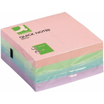 Q-Connect, Notes adhésives, Sticky Notes Quick Notes Cubes (76 x 76 mm) - Publicité Q-Connect, Notes adhésives, Sticky Notes Quick Notes Cubes (76 x 76 mm) - Publicité
