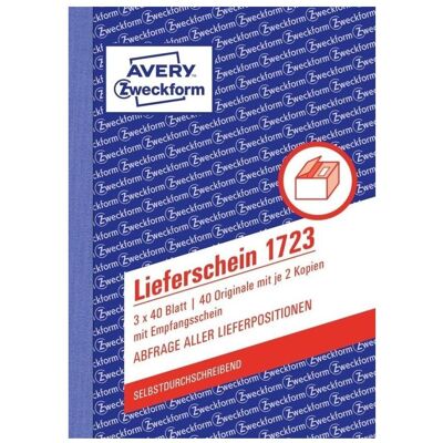 Avery Bulletin de versement, 1723 Formulaire & livre comptable (40x) - Publicité Avery Bulletin de versement, 1723 Formulaire & livre comptable (40x) - Publicité