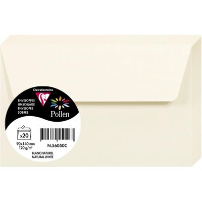 Clairefontaine, Enveloppes, Enveloppes (9 x 14 cm, 20x) - Publicité Clairefontaine, Enveloppes, Enveloppes (9 x 14 cm, 20x) - Publicité