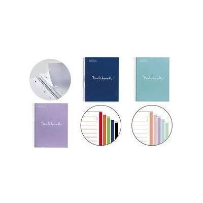Miquelrius, Cahier + bloc-notes, Notizbuch 5 A4 120 SQU 90G EMOTIONS SKYblau MR (A4, Quadrillé) - Publicité Miquelrius, Cahier + bloc-notes, Notizbuch 5 A4 120 SQU 90G EMOTIONS SKYblau MR (A4, Quadrillé) - Publicité