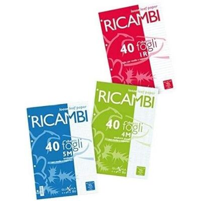 Pigna, Cahier + bloc-notes, Pack 1x40 feuilles Quaxima A5 Pièces détachées (A5, À rayures, Couverture souple) - Publicité Pigna, Cahier + bloc-notes, Pack 1x40 feuilles Quaxima A5 Pièces détachées (A5, À rayures, Couverture souple) - Publicité
