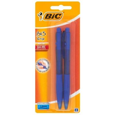 Bic, Stylo, Bu3 blauer Griffstift 2 Stück (2x) - Publicité Bic, Stylo, Bu3 blauer Griffstift 2 Stück (2x) - Publicité