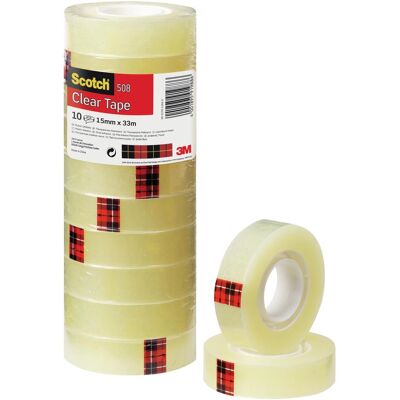 Scotch, Ruban adhésif, Ruban adhésif 508, 1 pièce (15 mm) - Publicité Scotch, Ruban adhésif, Ruban adhésif 508, 1 pièce (15 mm) - Publicité