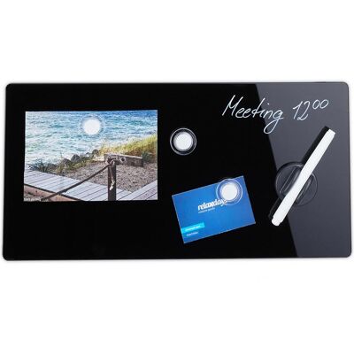 Relaxdays, Tableau d'affichage, Magnettafel (Tableau d'affichage, Tableau magnétique, 40 x 20 cm) - Publicité Relaxdays, Tableau d'affichage, Magnettafel (Tableau d'affichage, Tableau magnétique, 40 x 20 cm) - Publicité