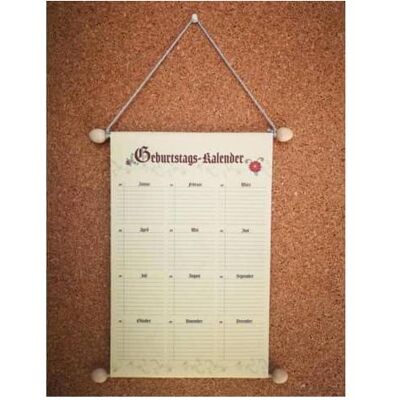 Rnk, Calendrier + agenda, Calendrier des anniversaires (230x300mm) - Publicité Rnk, Calendrier + agenda, Calendrier des anniversaires (230x300mm) - Publicité