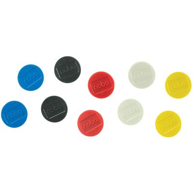 Nobo, Aimant, Aimant rond 32mm 1915304 ass. 10 pièces (10x) - Publicité Nobo, Aimant, Aimant rond 32mm 1915304 ass. 10 pièces (10x) - Publicité