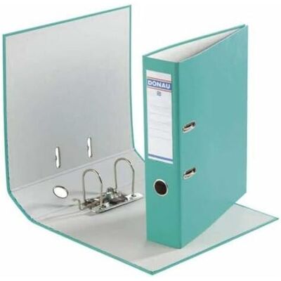 Donau, Classeur, Classeur classique turquoise Carton 7,5 cm DIN A4 (A4, 75 mm, 1 pcs) - Publicité Donau, Classeur, Classeur classique turquoise Carton 7,5 cm DIN A4 (A4, 75 mm, 1 pcs) - Publicité