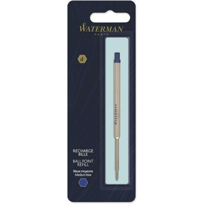Waterman, Cartouche de rechange + encrier, Recharge pour stylo bille Standard Maxima (Bleu, 0.50 mm, 1 pcs) - Publicité Waterman, Cartouche de rechange + encrier, Recharge pour stylo bille Standard Maxima (Bleu, 0.50 mm, 1 pcs) - Publicité